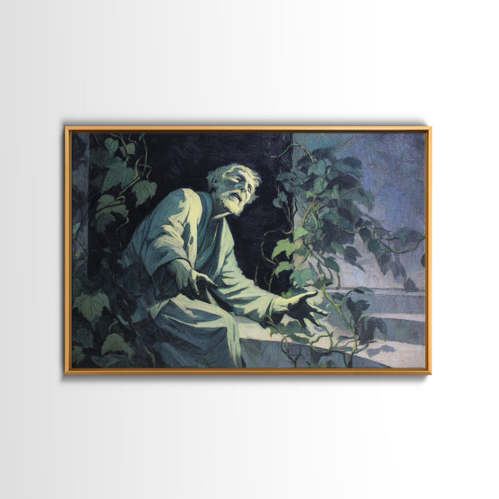 The Overgrown Chapel, Expressionist Gothic Art, Landscape Wall Art, Gothic Horror Wall Art, Canvas Print, Halloween Wall Art