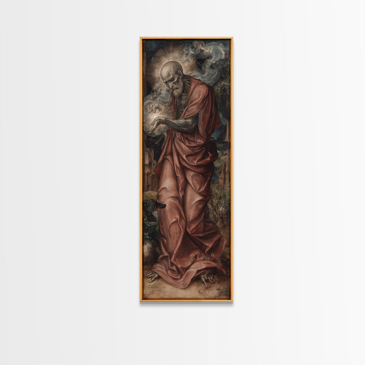 The Ghost Wedding, Dark Renaissance Art, Tall Narrow Wall Art, Dark Fantasy Wall Art, Framed Canvas Print, Halloween Wall Art