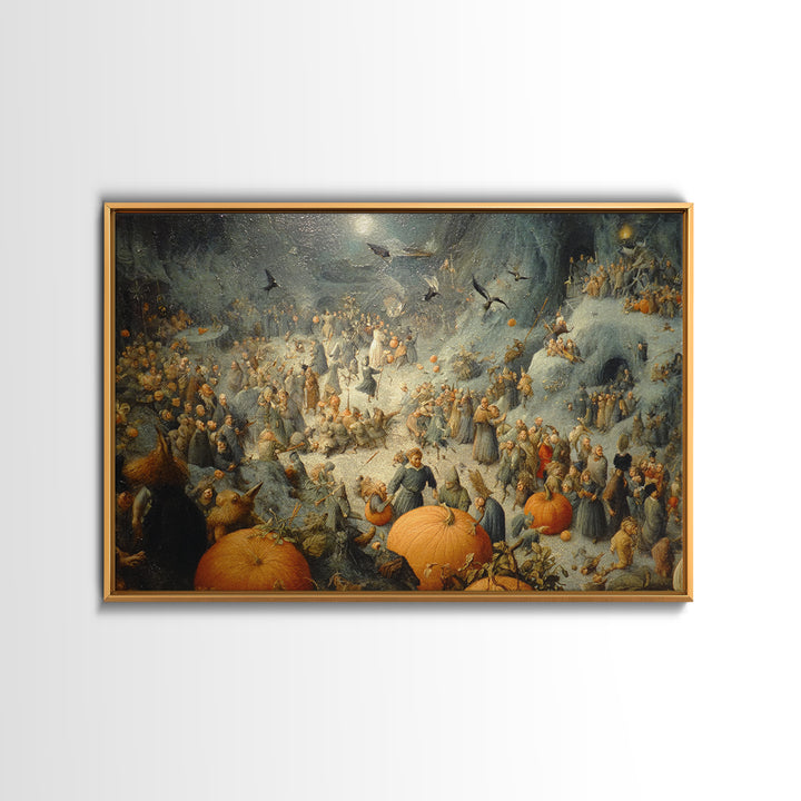 The First Frost Awakening, Medieval Grotesque Art, Landscape Wall Art, Dark Fantasy Wall Art, Canvas Print, Halloween Wall Art