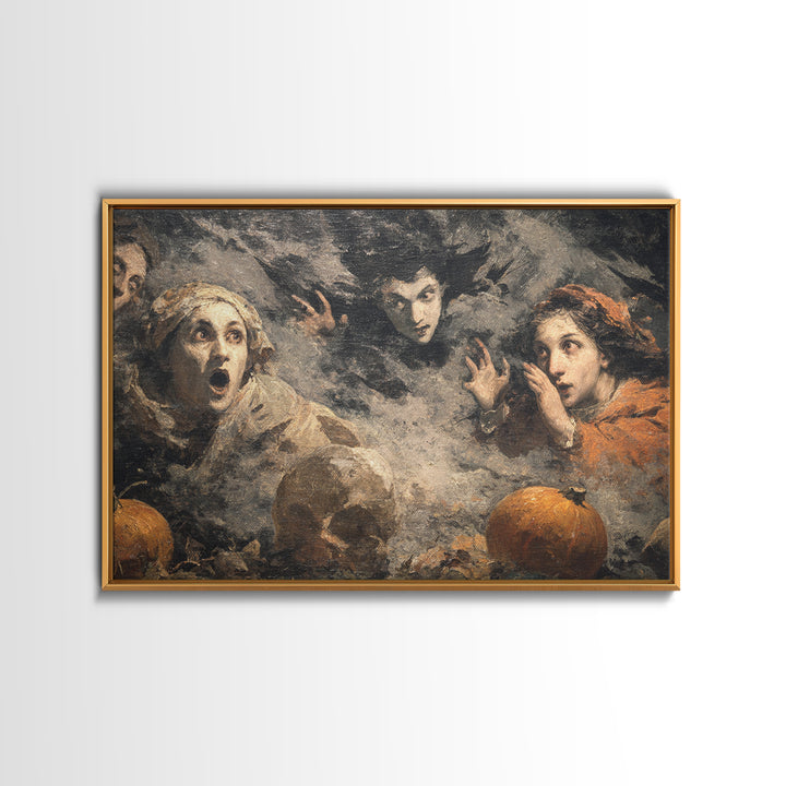The First Frost Awakening, Dark Romantic Horror Art, Landscape Wall Art, Gothic Horror Wall Art, Framed Canvas Print, Halloween Wall Art