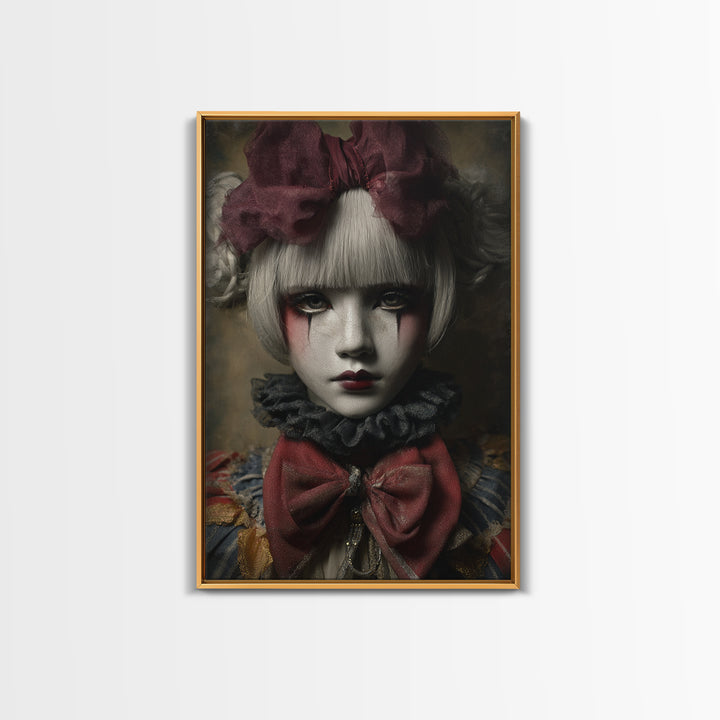 Cracked Porcelain Doll Portrait Canvas Print, Dark Art, Fine Art Print, Living Room Decor, Oil Painting, Nocturne, Wall Decor, DAR-2x3-7