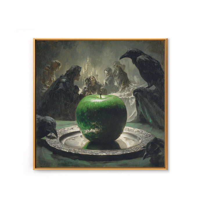 The Poisoned Apple, Decadent Gothic Art, Square Wall Art, Macabre Wall Art, Canvas Print, Halloween Wall Art, Gothic Home Decor