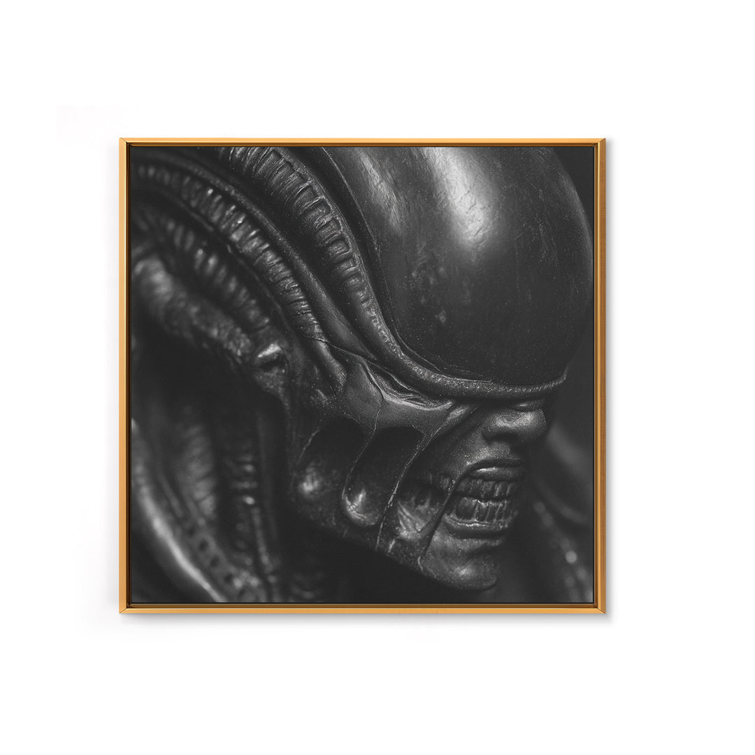 The Black Wax Candle, Biomechanical Horror Art, Square Wall Art, Macabre Wall Art, Canvas Print, Halloween Wall Art, Halloween Decor