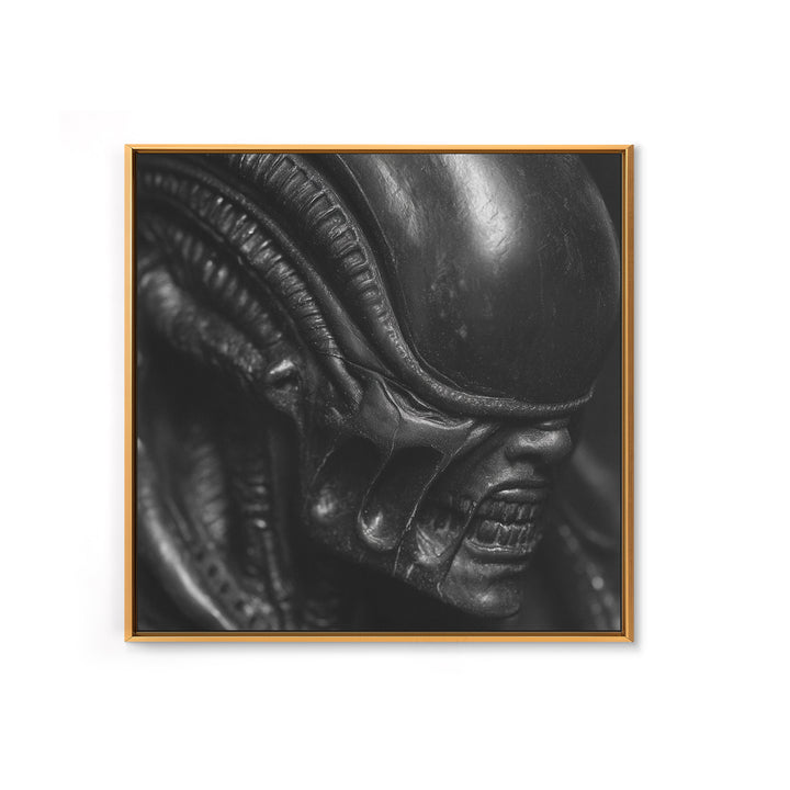 The Black Wax Candle, Biomechanical Horror Art, Square Wall Art, Macabre Wall Art, Canvas Print, Halloween Wall Art, Halloween Decor