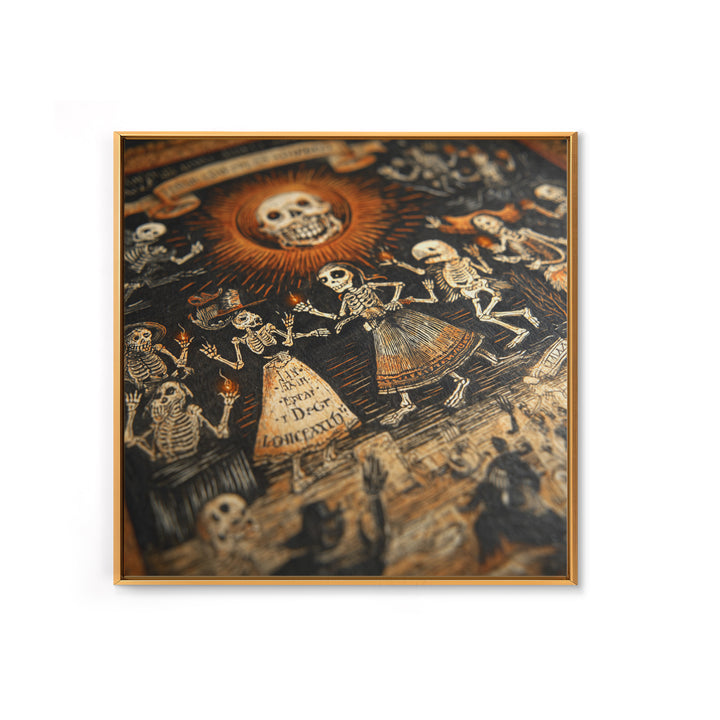The Antique Spirit Board, Macabre Folk Print Art, Square Wall Art, Gothic Horror Wall Art, Canvas Print, Halloween Wall Art