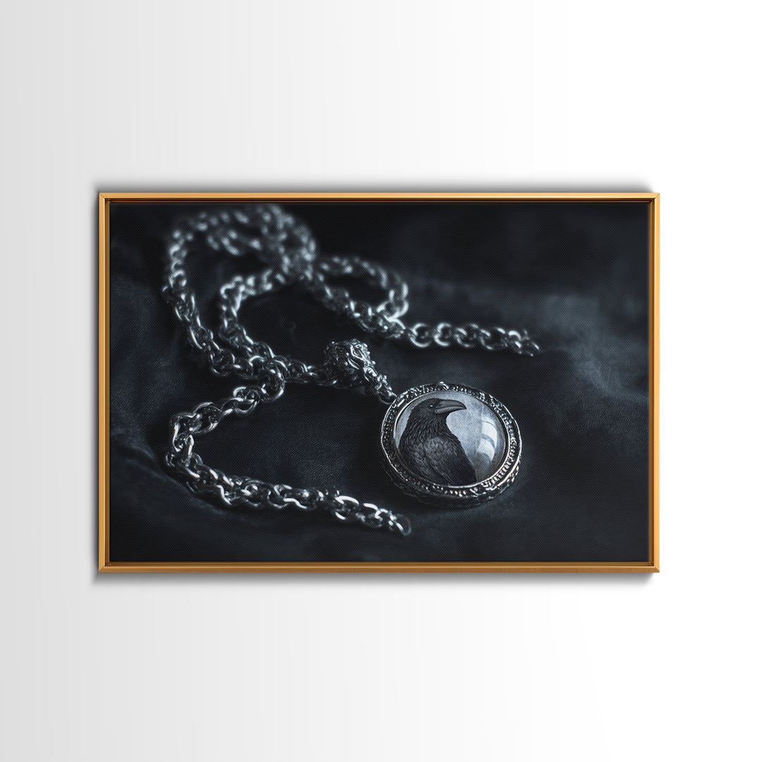 The Moonstone Amulet, Architectural Etching Art, Landscape Wall Art, Macabre Wall Art, Canvas Print, Halloween Wall Art