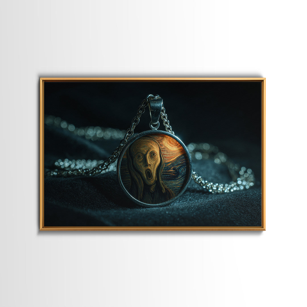 The Moonstone Amulet, Expressionist Gothic Art, Landscape Wall Art, Macabre Wall Art, Canvas Print, Halloween Wall Art, Halloween Decor