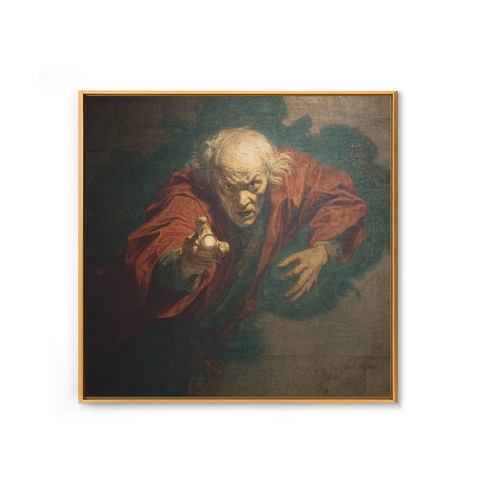 The Haunted Portrait, Dark Renaissance Art, Square Wall Art, Dark Fantasy Wall Art, Canvas Print, Halloween Wall Art