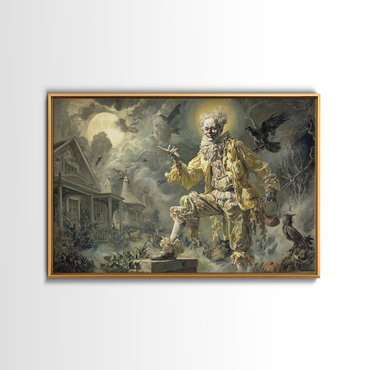 1950s Halloween Nostalgia, Dark Renaissance Art, Landscape Wall Art, Gothic Horror Wall Art, Framed Canvas Print