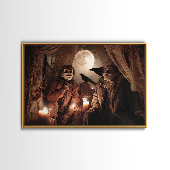 1950s Halloween Nostalgia, Gothic Nightmare Art, Landscape Wall Art, Gothic Horror Wall Art, Framed Canvas Print, Halloween Wall Art