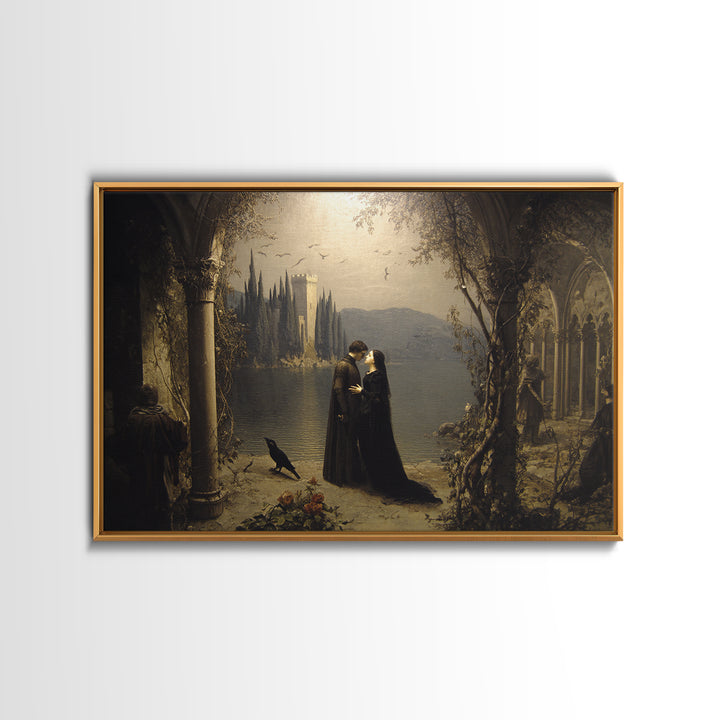 Gothic Romance, Symbolist Gothic Landscape, Landscape Wall Art, Macabre Wall Art, Canvas Print, Halloween Wall Art, Halloween Decor