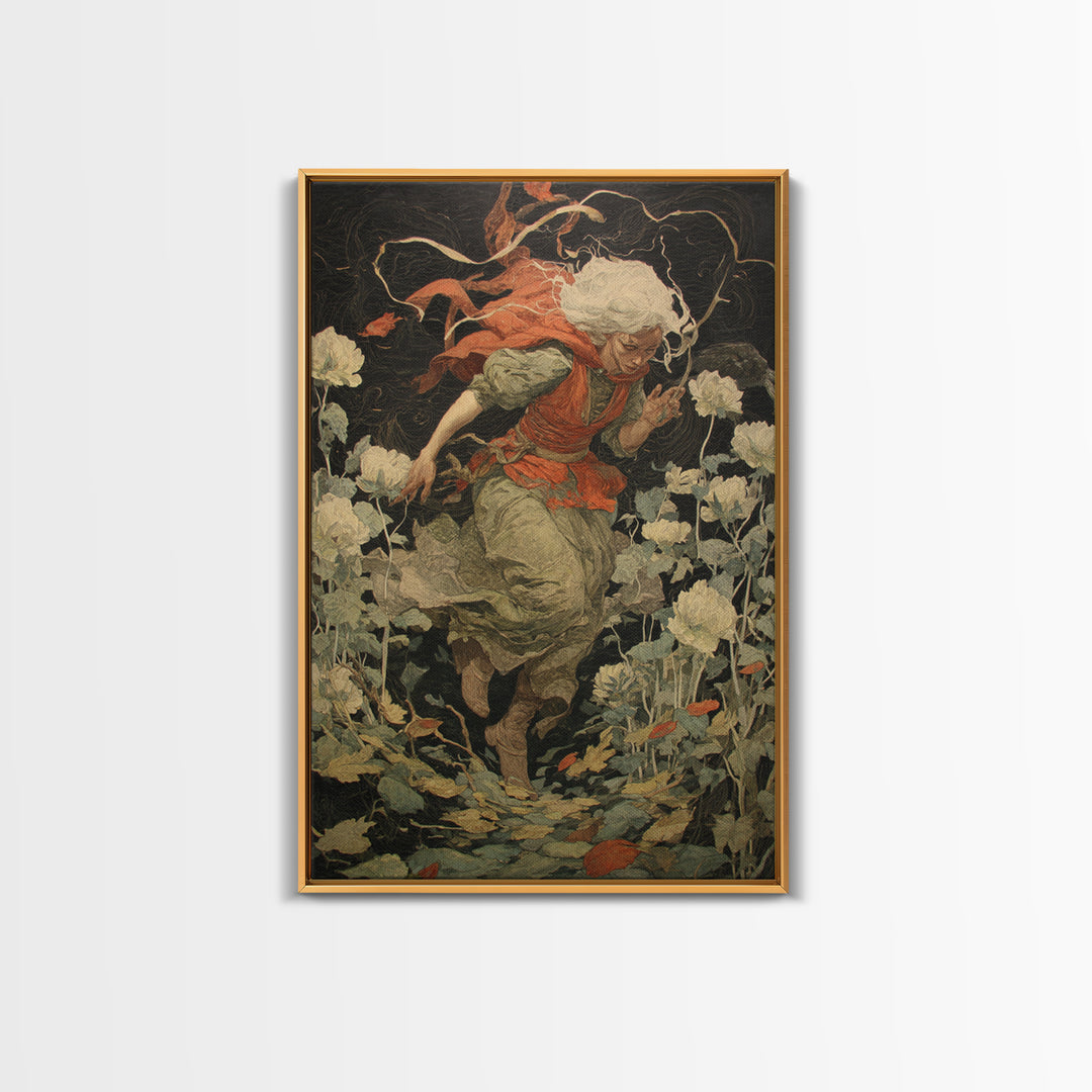 The Poison Garden, Dark Renaissance Art, Vertical Wall Art, Gothic Horror Wall Art, Canvas Print, Halloween Wall Art