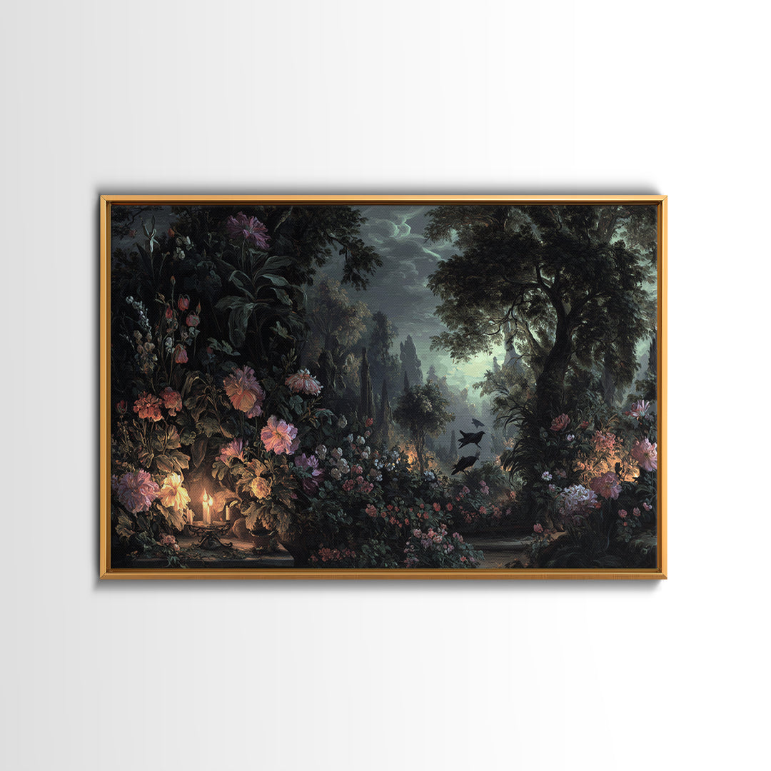 The Poison Garden, Baroque Witchcraft Art, Landscape Wall Art, Macabre Wall Art, Canvas Print, Halloween Wall Art, Statement Wall Art