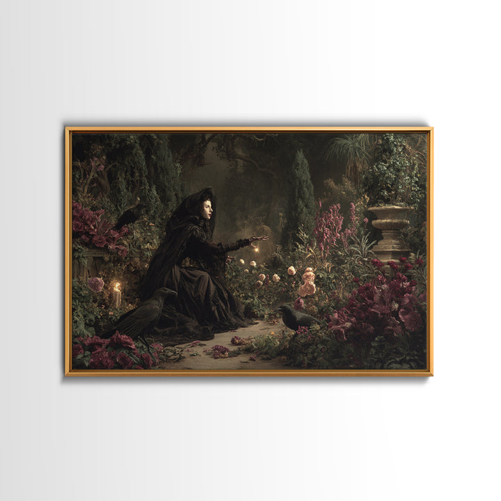 The Poison Garden, Symbolist Gothic Landscape, Landscape Wall Art, Gothic Horror Wall Art, Framed Canvas Print, Halloween Wall Art
