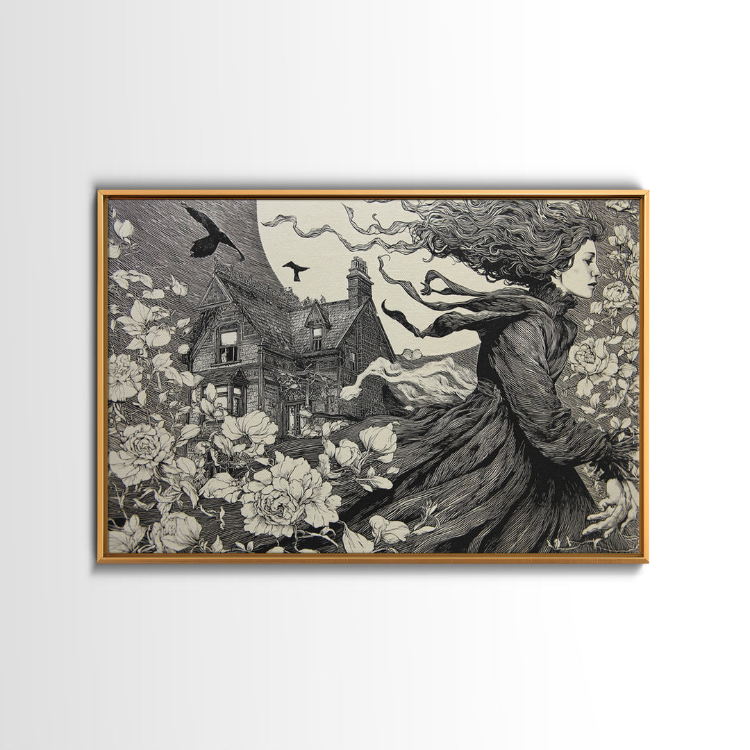 The Poison Garden, Victorian Macabre Art, Landscape Wall Art, Macabre Wall Art, Canvas Print, Halloween Wall Art, Horror Wall Art