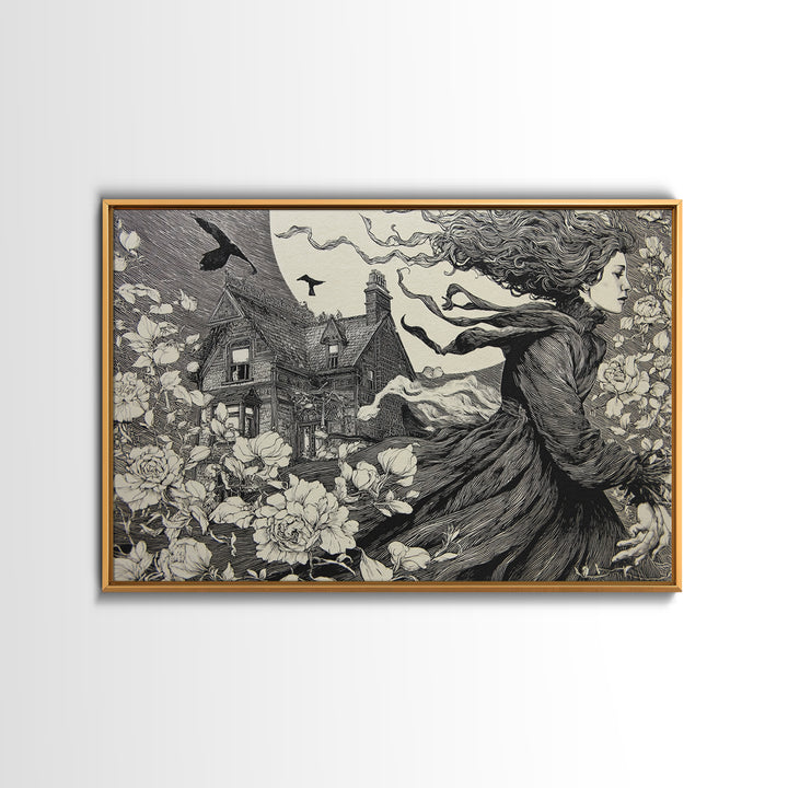The Poison Garden, Victorian Macabre Art, Landscape Wall Art, Macabre Wall Art, Canvas Print, Halloween Wall Art, Horror Wall Art