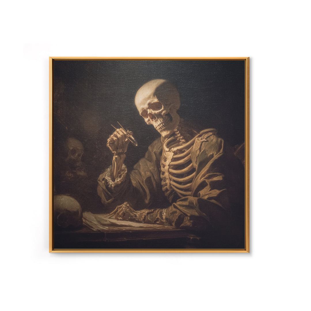 The Bone Sculptor, Gothic Nightmare Art, Square Wall Art, Dark Fantasy Wall Art, Canvas Print, Halloween Wall Art, Gothic Home Decor