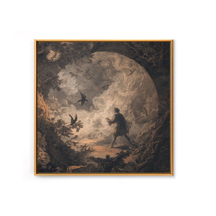 The Dream Eater, Baroque Witchcraft Art, Square Wall Art, Macabre Wall Art, Canvas Print, Halloween Wall Art, Dark Fantasy Art