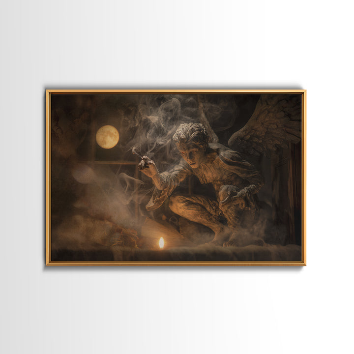 The Dream Eater, Visionary Gothic Art, Landscape Wall Art, Dark Fantasy Wall Art, Canvas Print, Halloween Wall Art, Dark Fantasy Art