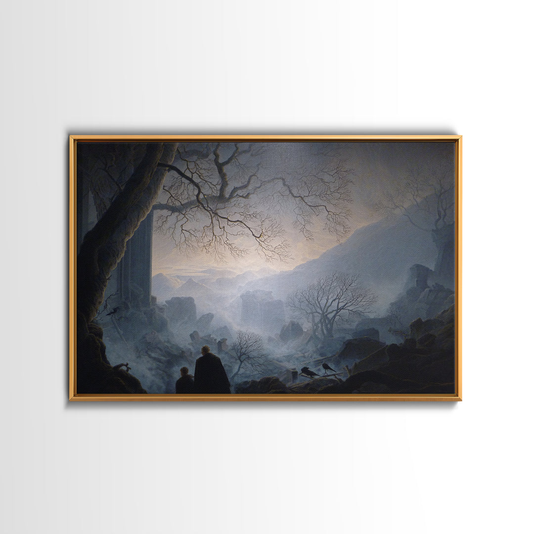 The Dream Eater, Romantic Gothic Landscape, Landscape Wall Art, Macabre Wall Art, Framed Canvas Print, Halloween Wall Art