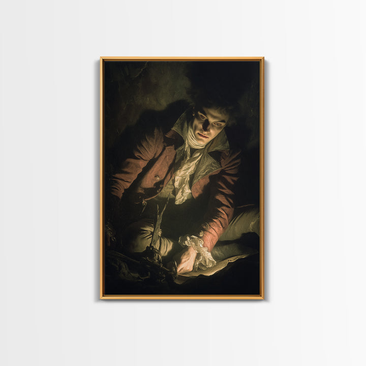 The Ghost Of The Witch Hunter, Gothic Nightmare Art, Vertical Wall Art, Dark Halloween Decor, Framed Canvas Print, Halloween Wall Art