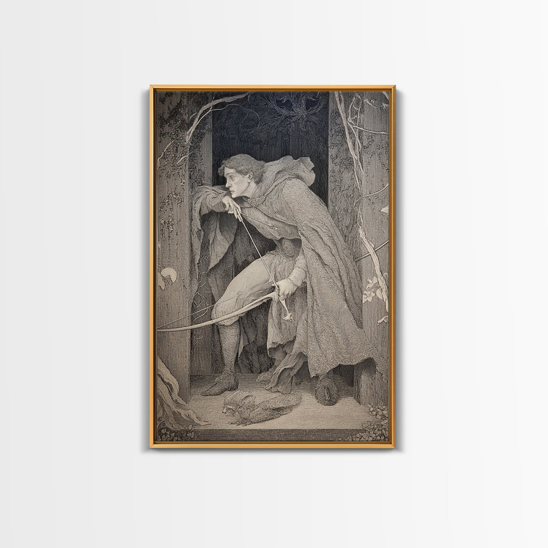 The Ghost Of The Witch Hunter, Victorian Macabre Art, Vertical Wall Art, Gothic Horror Wall Art, Canvas Print, Halloween Wall Art