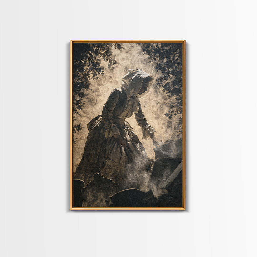 The Cemetery Beekeeper, Dark Romantic Horror Art, Vertical Wall Art, Dark Fantasy Wall Art, Canvas Print, Halloween Wall Art