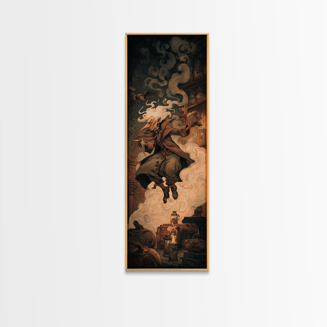 The Goblin Candy Shop, Gothic Nightmare Art, Tall Narrow Wall Art, Macabre Wall Art, Canvas Print, Halloween Wall Art, Halloween Decor