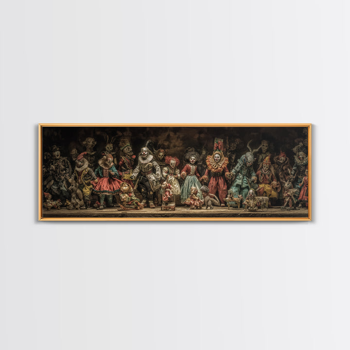 The Haunted Toy Parade, Gothic Nightmare Art, Extra Wide Wall Art, Gothic Horror Wall Art, Framed Canvas Print, Halloween Wall Art