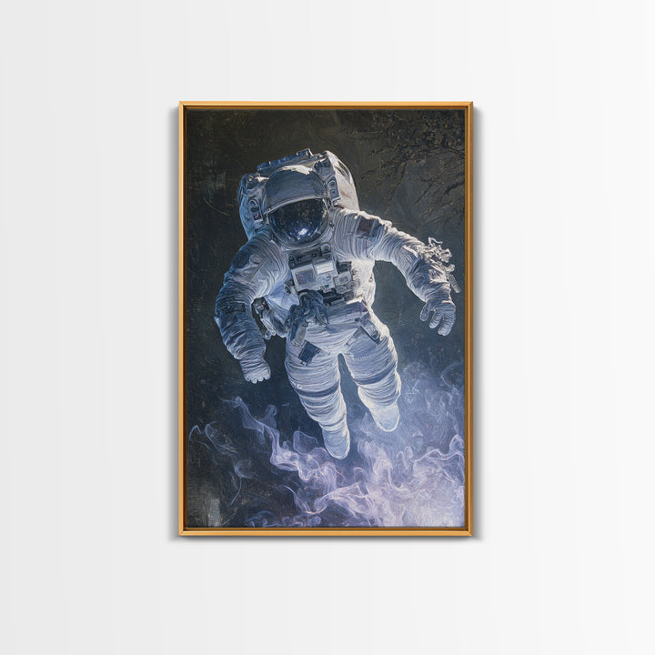 The Astronaut Ghost, Expressionist Gothic Art, Vertical Wall Art, Dark Fantasy Wall Art, Canvas Print, Halloween Wall Art, Halloween Decor
