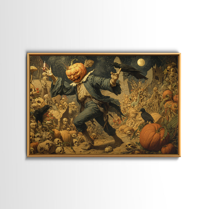 Desert Halloween, Medieval Grotesque Art, Landscape Wall Art, Dark Fantasy Wall Art, Canvas Print, Halloween Wall Art