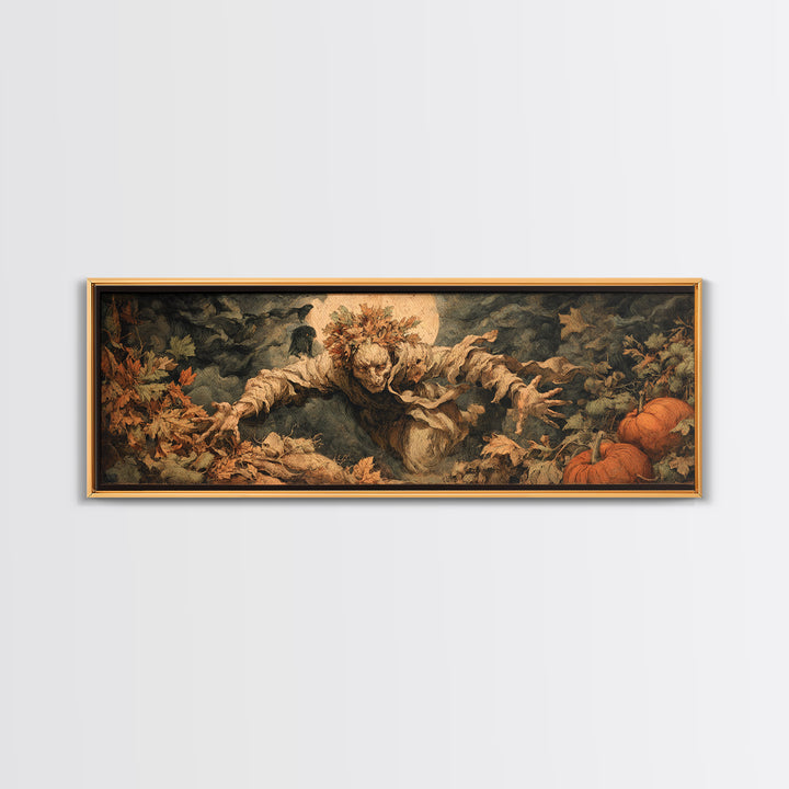 The Personification Of October, Dark Renaissance Art, Extra Wide Wall Art, Dark Fantasy Wall Art, Framed Canvas Print