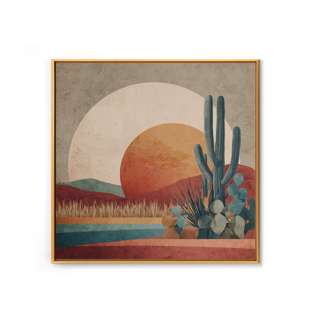 Desert Moon over Rolling Sand Canvas Print, Desert Art, Digital Download Art, Southwestern Decor, Desert, Minimalist Decor, DES-1x1-10