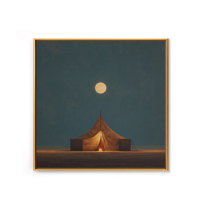 Moroccan Desert Tent Framed Canvas Print, Desert Art, Abstract Wall Art, Southwestern Decor, Desert, Digital Download Art, DES-1x1-11