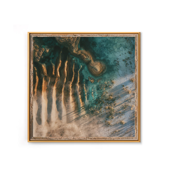 Wind Carved Dune Patterns from Above Canvas Print, Desert Art, Print, Southwestern Decor, Fine Art, Desert, Watercolor Painting, DES-1x1-20
