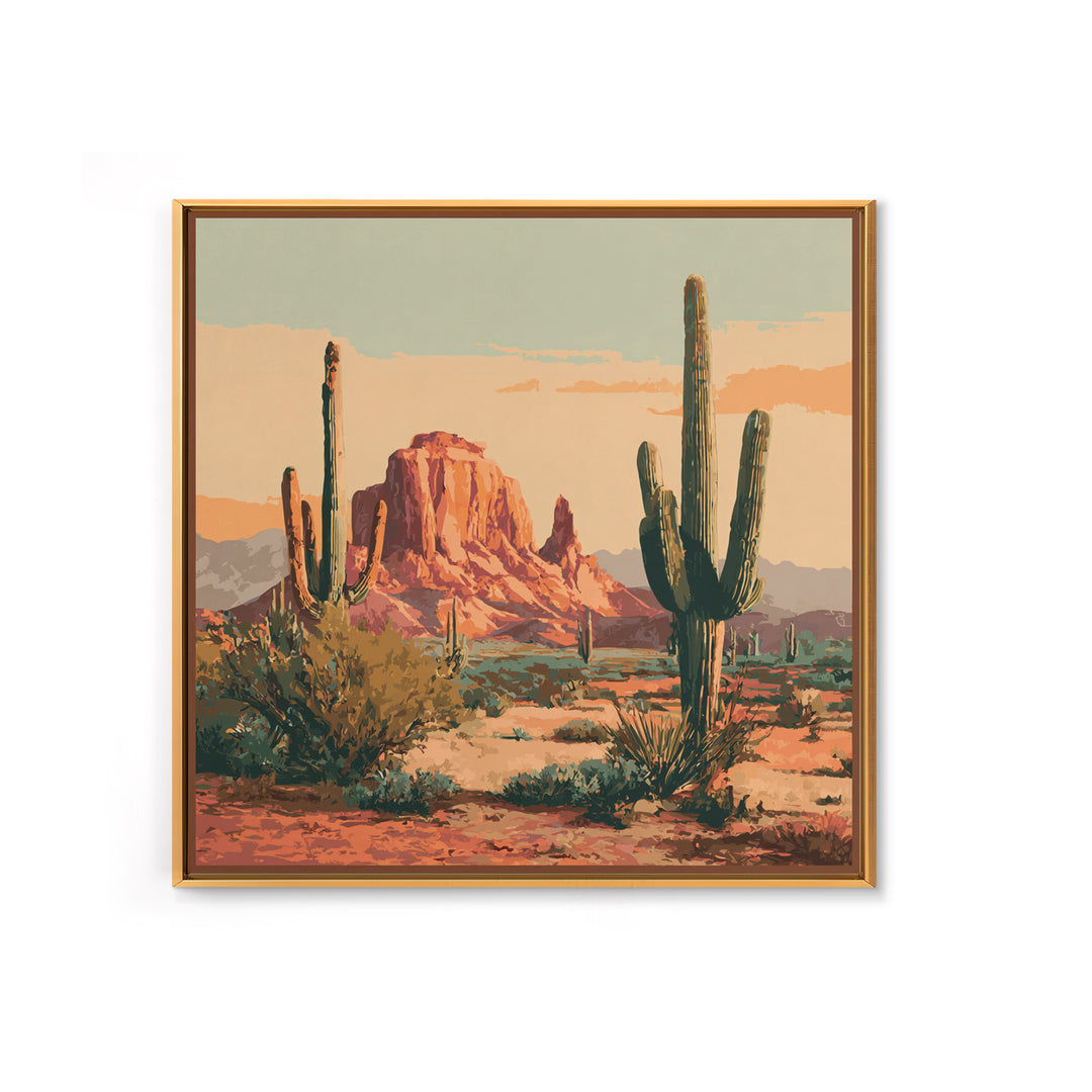 Desert Wildflowers After Spring Rain Canvas Print, Desert Art, Home Decor, Southwestern Decor, Fine Art, Desert, Printable Art, DES-1x1-4