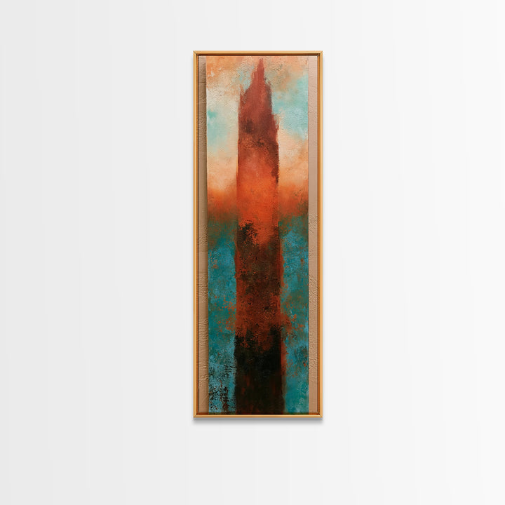 Abstract Heatwave Horizon Canvas Print, Desert Art, Boho Wall Art, Southwestern Decor, Fine Art, Desert, Living Room Art, DES-1x3-25