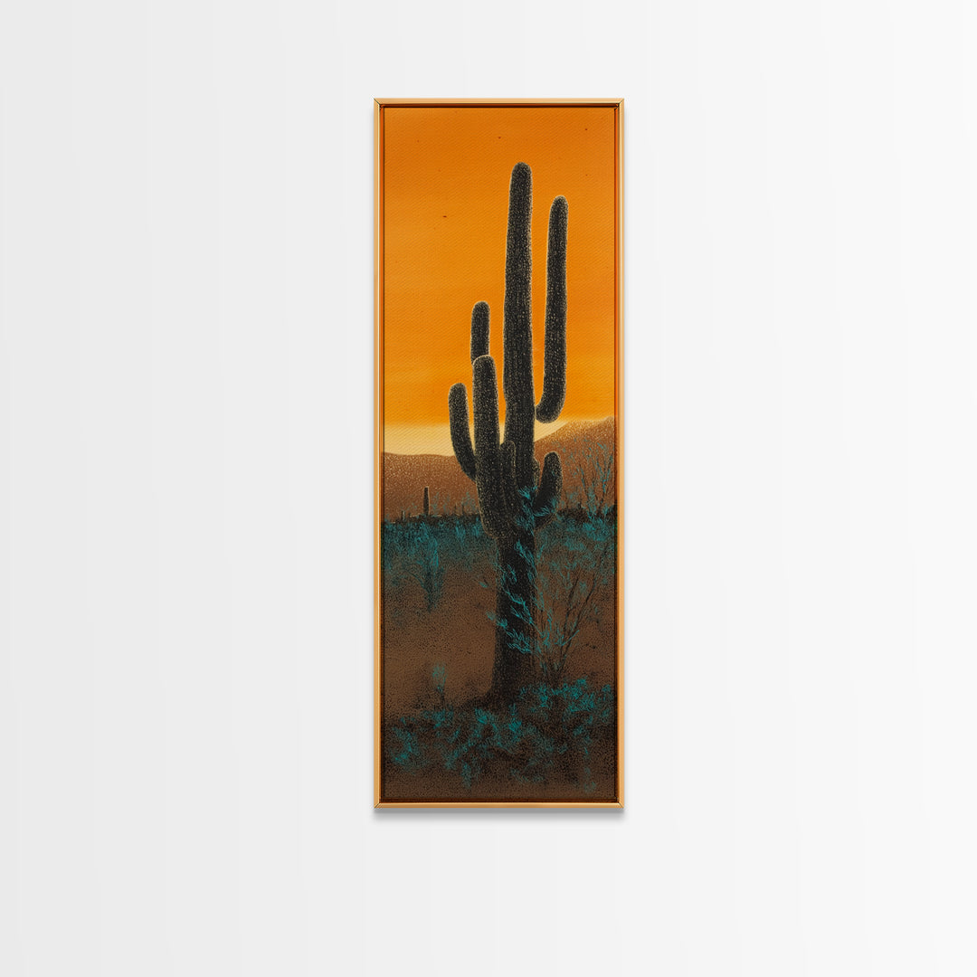 Sandstone Canyon with Dramatic Light Beam Framed Canvas Print, Desert Art, Modern Wall Art, Southwestern Decor, Desert, DES-1x3-52