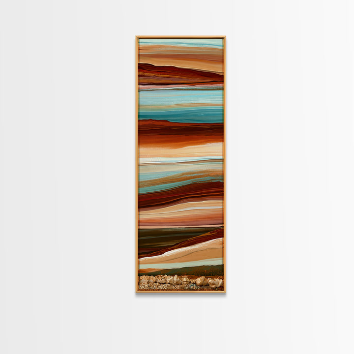 Abstract Heatwave Horizon Canvas Print, Desert Art, Home Decor, Southwestern Decor, Desert, Printable Art, Living Room Decor, DES-1x3-97