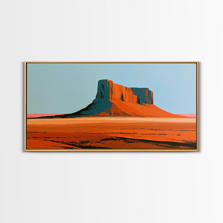 Abstract Mesa Landscape Canvas Print, Desert Art, Watercolor Painting, Southwestern Decor, Fine Art, Desert, Nature Wall Art, DES-2x1-47