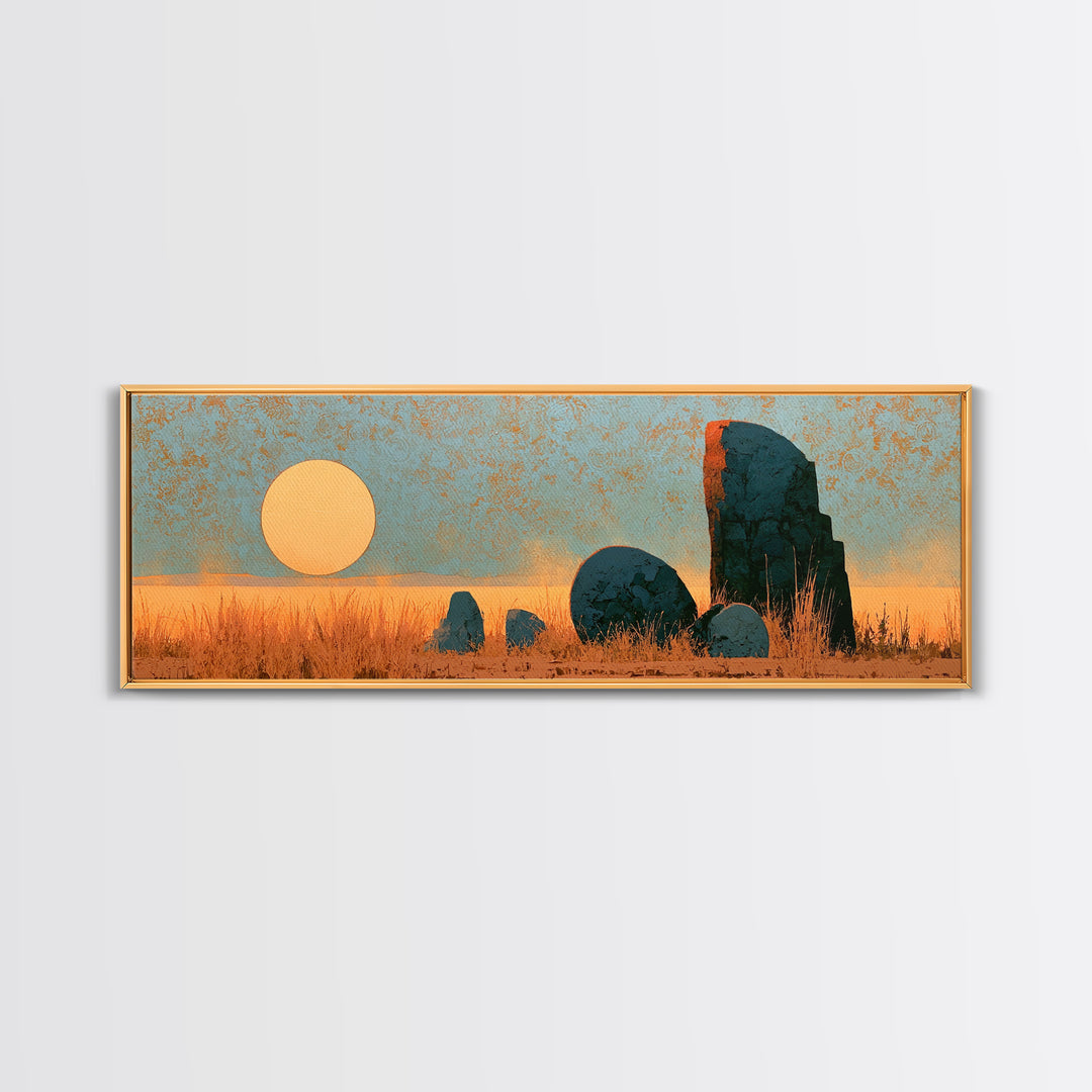 Minimal Beige Sun Canvas Print, Desert Art, Luxury Decor, Southwestern Decor, Fine Art, Desert, Wall Art Prints, DES-3x1-14