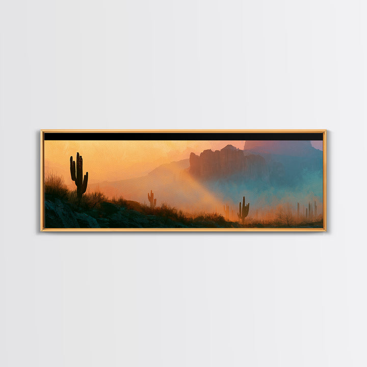 Sandstone Canyon with Dramatic Light Beam Canvas Print, Desert Art, Landscape Art, Southwestern Decor, Fine Art, Desert, DES-3x1-8