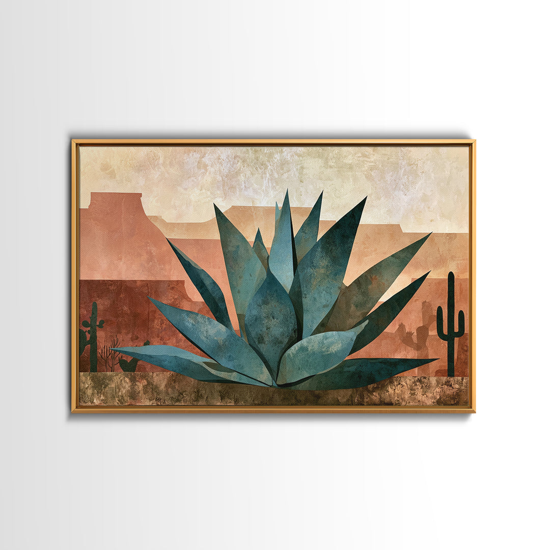 Agave Plant Closeup Canvas Print, Desert Art, Landscape Wall Art, Southwestern Decor, Fine Art, Desert, Luxury Decor, DES-3x2-4