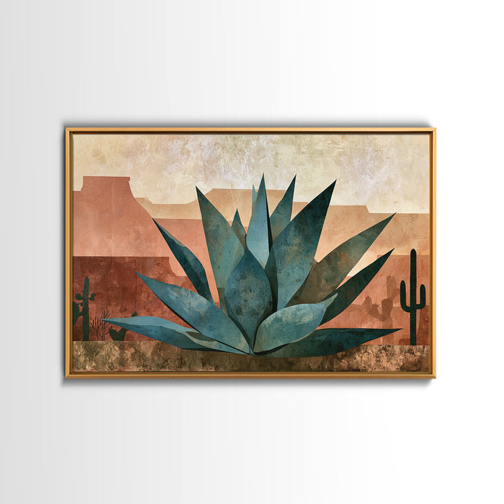 Agave Plant Closeup Canvas Print, Desert Art, Landscape Wall Art, Southwestern Decor, Fine Art, Desert, Luxury Decor, DES-3x2-4