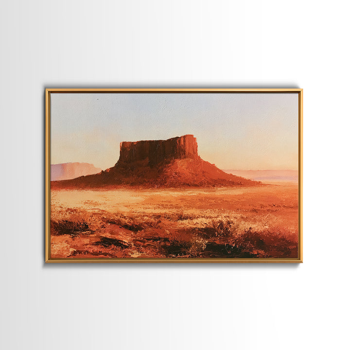 Abstract Mesa Landscape Framed Canvas Print, Desert Art, Wall Art Prints, Southwestern Decor, Fine Art, Desert, Boho Decor, DES-3x2-79
