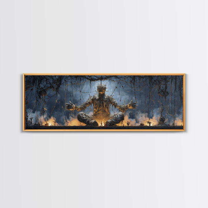 The Stitched Giant, Extra Wide Wall Art, Macabre Wall Art, Framed Canvas Print, Halloween Wall Decor, Gothic Home Decor, Halloween Decor