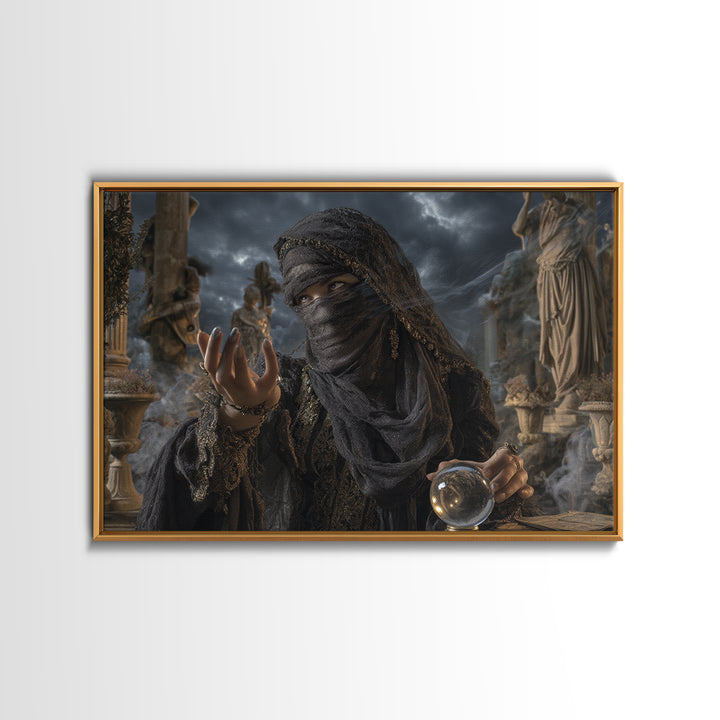 The Midnight Fortune Teller, Landscape Wall Art, Spooky Home Decor, Canvas Print, Halloween Wall Decor, Gothic Home Decor, Spooky Wall Decor