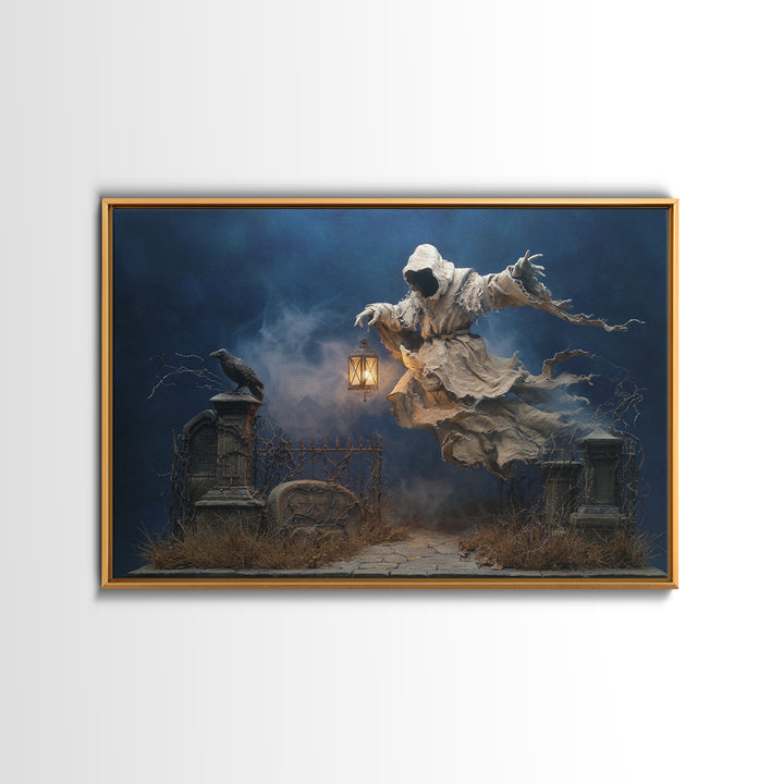 The Tattered Wraith, Landscape Wall Art, Dark Halloween Decor, Canvas Print, Halloween Wall Decor, Gothic Home Decor, Horror Wall Art
