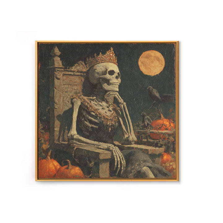 The Bone Queen, Square Wall Art, Haunted Gothic Art, Framed Canvas Print, Halloween Wall Decor, Gothic Home Decor, Spooky Wall Decor
