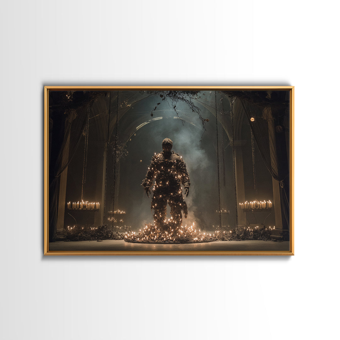 The Candlewax Man, Landscape Wall Art, Spooky Home Decor, Canvas Print, Halloween Wall Decor, Gothic Home Decor, Halloween Wall Art